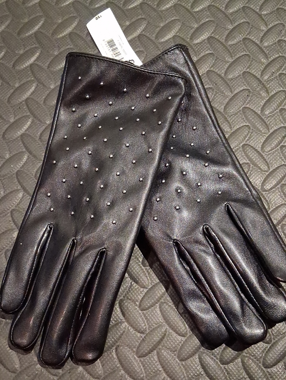 Women's Joe Fresh Black Studded Winter Gloves - L/XL